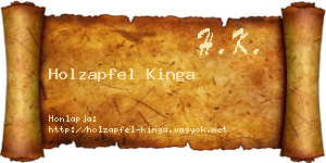 Holzapfel Kinga névjegykártya